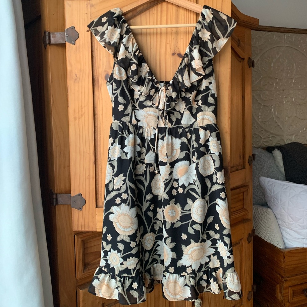 Gentle Fawn Black, Green, Orange and Cream Floral Dress